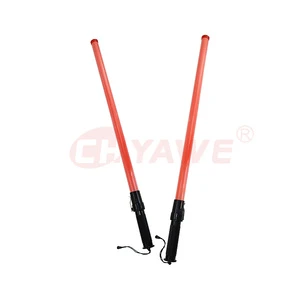 85cm Thin Tube LED Traffic Baton Red Single Color High Waterproof Rechargeable Control for Road Construction Parking