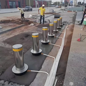 Automatic Hydraulic Parking Barrier Traffic Bollard Barrier Gate Remote Control Retractable Bollard