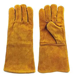 High quality cowhide split leather welding gloves 16