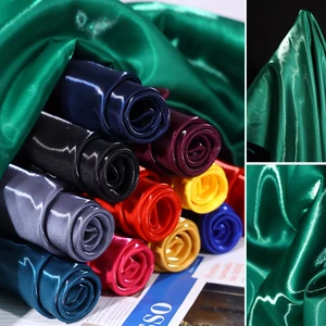 Stock Sale Luxury Glossy Metallic Liquid Satin Reflective Fabric With Crystal Silk for Bridal Wedding Dress