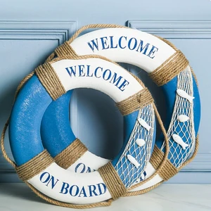 Mediterranean Style Eco-friendly Foam Lifebuoy Swimming Ring Christmas Decoration for Home Bar Living Room