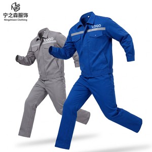 Summer Long Sleeved Workwear Men's and Women's Workshop Factory Auto Repair Petroleum Safety Protective Suit Set