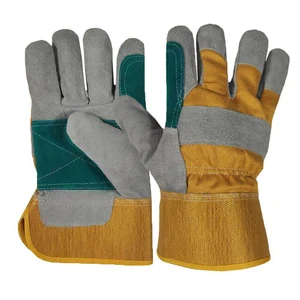 Red Leather Welding Gloves with Kevlar Liner Reinforced Thumb & Double Palm Tear Resistant for TIG/MIG/Stick Welding