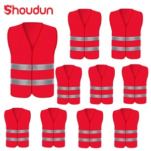 High Visibility Reflective Safety Vest Lightweight Construction Work Protective Clothing Class 2 Reflective Workwear 10 Pack