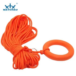 MATCHAU High-strength Lifebuoy with Rope Polypropylene Water Rescue Rope Marine Safety Buoyant Rescue Life Line Orange