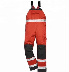 China Factory's Flame Resistant Hi Vis Trouser Reflective Level B Splash-Protective Waterproof Safety Work Clothing