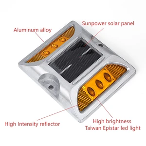 OEM Manufacturer High Brightness IP68 Flashing Traffic Marker Light High-Intensity Prismatic Reflective Aluminum LED Cat Eye