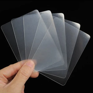 Premium Rounded Corner Card Sleeves 66x91mm Transparent Frosted Protector Card Sleeves Rough Texture Card Sleeves