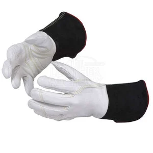 Heat Resistant Welding Gloves With Durable Build Soft Lining Strong Palm Support Flexible Movement And Long Term Comfort