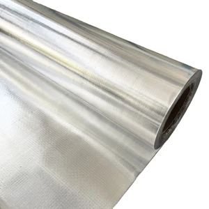Double Sided Reflective Aluminized Polyester Film / Radiant Barrier / Aluminium Foil Woven Fabric