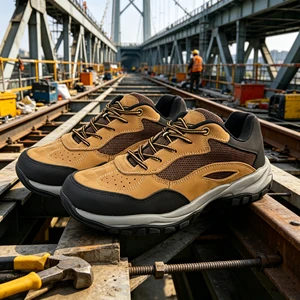 SOLID STONE CE Standard Protective Work Shoes for Men, Comfort Structure, Stable Grip Sole, Reliable Daily Labor Protection Gear