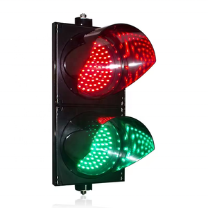 Automatic Control 200mm Diameter Pedestrian Indicator Waring Light Waterproof LED Red Green Traffic Signal Light 90 LEDs