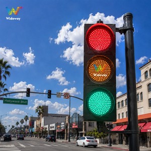 Premium Quality 300MM 3 Aspect Red Yellow Green LED Traffic Light Municipal Standard Intersection Signal Head With PC Housing