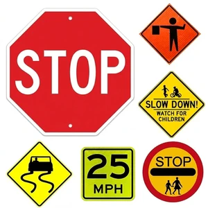 Custom Aluminum Reflective Film Cover Highway Traffic Sign Advertising Board Outdoor Road Safety Signage Multiple Shapes for
