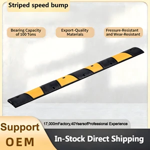 Manufacturer Direct Sales Car Road Speed Bumps with Reflective and Elongated High-strength Rubber Speed Bumps