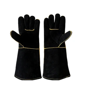 Leather Welding Gloves and Welder Hand Protection Durable Working Gloves for Safety OEM Available
