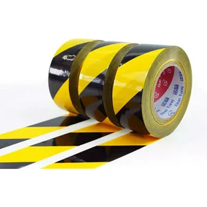 FSant PVC Warning Tape Floor Tape Black and Yellow Alternating Wear-Resistant Zebra Crossing Safety Floor Marking Tape