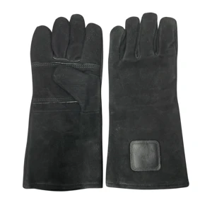 Multi Style Cow Split Leather Heavy Duty Welding Gloves Velvet Cotton Lining-Durable High-Heat Resistant Fireproof Customizable