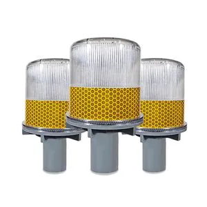 Warning Road Hazards Solar LED Warning Traffic Cone Lamp White Yellow Red Blue Green Traffic Cone Light