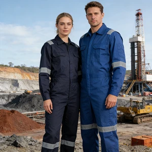 Industrial Safety Clothing Worker Anti-static Fire Resistant Custom Logo Work Clothes Workwear Aramid FR Coverall With Reflector