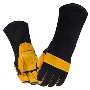 Comfortable Breathable Leather Welding Gloves High Quality Material Waterproof Durable Silicone-Free Powder-Free Safety Gloves