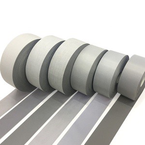 Grey Reflective Fabric Tape With Reflective Strip For Safety Vest Or Reflective Clothing