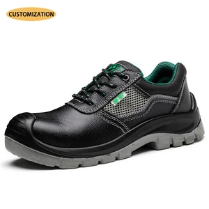 PU Sole Labor protection Shoes Breathable Work Safety Shoes Insulated Cowhide Steel Toe Anti Labor Shoes
