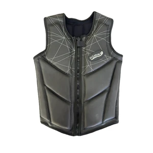 Water Sports Highrun CE Certified Thin Neoprene Life Jacket Black Fashion Surfing Custom Logo Personal Flotation Device