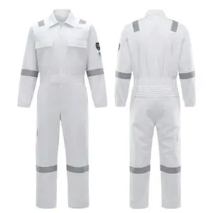 Customizable Flame Retardant and Anti-static One-piece Work Clothes with High Visibility Reflective Strips for Safety protection