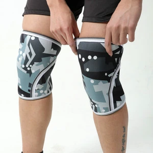 Fashionable 7mm Neoprene Flexible Knee Sleeves with Custom Logo Compression Protective Knee Compression Sleeves