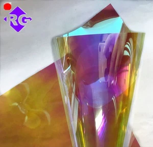 3M Quality Glass Dichroic Red Blaze Iridescent Cellophane Window Film for Building Acrylics and Decoration