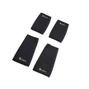 Unisex Neoprene Sports Protective Set Custom Logo Durable Breathable Eco-Friendly Soft Knee Sleeve Bracer Elbow Fitness Safety