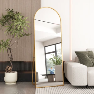 Aluminum Alloy Arched Full-Length Floor Mirror Wholesale High Quality Mirror For Bedroom Clothing Store