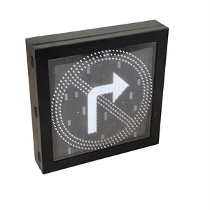New Design Stop No Right Turn AC Powered High Intensity Prismatic White & Red LED Traffic Signs with >800m Visibility