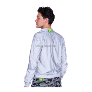 For Clothing Jacket Grey Recycled Softer Reflective Fabric High Visibility Soft Color Silver 100% Retro Taffeta Fabric Plain YSM