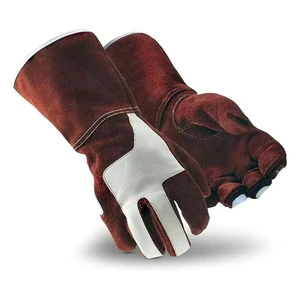Premium Goatskin and Cow Split Leather Tig Welding Gloves Heat Resistant Firefighting Flame Retardant Welders Gloves