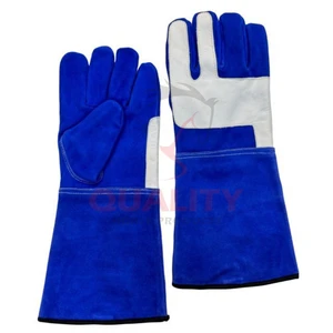 Welding Gloves for Professionals and Heat Resistant Leather Design with Gauntlet Style Coverage for Maximum Safety Protection