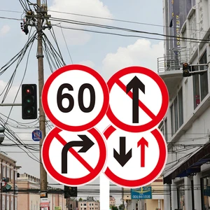 High Visibility Custom Traffic Signage Board Reflective Speed Limit Guidance Road Reminder with Custom Content