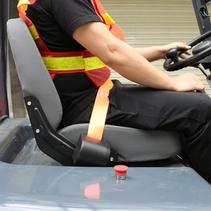 Quick Release Retractable Double for Buckle Forklift Seat Safety Belt DC 9~110V with Sound & Voice Warning Remind