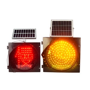 Solar Traffic Road Temporary Warning Light Red Yellow Green PVC IP65 Waterproof 100,000 Hours LED Lifespan