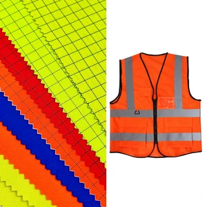 300D Fluorescent Oxford Waterproof Reflective Clothing Fabric Environmental Sanitation Suit Hi Vis Fabric