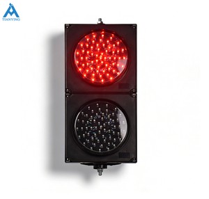 New Design 500mm PC Material IP53 Waterproof 2-section Red/Green LED Traffic Signal Lights 300m Visibility Engineer Grade Mains