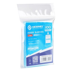 Professional Trading Card Sleeves Set Clear Plastic Protector for Board Games