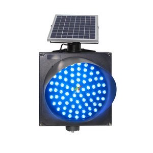 300mm Red Blue Green Yellow Synchronous Led Solar Powered Flashing Warning Traffic Light