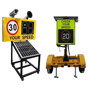 Solar-Powered LED Display Traffic Vehicle Speed Detector Road Safety Radar Speed Limit Feedback Signs Sun Energy Related Product