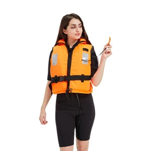 Durable 300D Marine Safety Life Vest 100N ISO Certified Inshore Life Jacket With SOLAS Reflective Tape Professional Buoyancy Aid