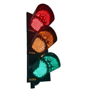 Ileri Trafik 300 mm Polycarbonate Black Traffic Light with 5 mm LED Signal Head Red/Green/Yellow LEDs 12-18W Solar & Mains Power