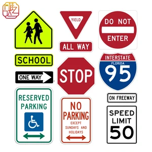 Wholesale Reflective Road Signs Traffic Warning Signs Aluminum Safety Signs Stop Yield No Entry Speed Limit
