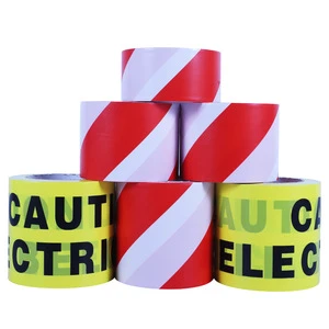 Volt No-Adhesive Logo Printed Yellow Custom Caution Warning Tape Floor Marking 3 Width 0.05mm Thick PE Material OSHA 1910.144