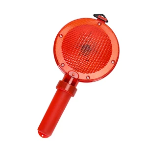 LED Traffic Barricade Light, 18cm Flashing Warning Beacon, Battery Powered Road Safety Signal Lamp